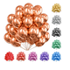 thumbnail image 1 of Globos Laolis 10 Redondos Metálicos 100 Pcs Decoración Xtellar naranja, 1 of 3
