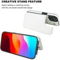 thumbnail image 5 of REQO Compatible with iPhone 15 Wallet Case with Card Holder, PU Leather Kickstand Card Slots Case, Double Magnetic Clasp and Durable Shockproof Cover 6.1 Inch (White), 5 of 7
