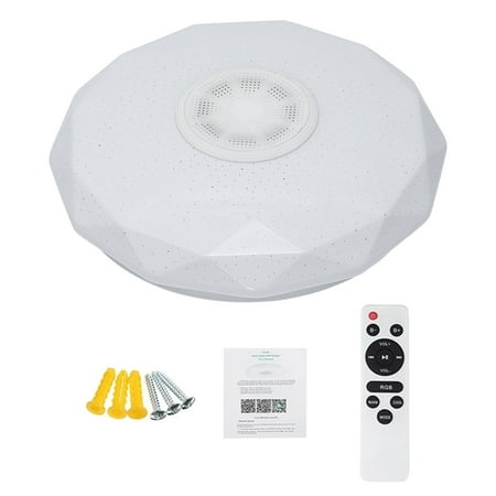 

MIXFEER AC186-265V 36W LEDs Starlight Dimmable Music Ceiling Lamp Remote & APP Control High Sound Quality BT Speaker RGB Color Changing Party Star Lights Home Fixture