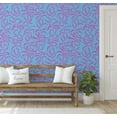 thumbnail image 5 of S4Sassy Peel & Stick Vinyl Wallpaper, Watercolor Leaves Pattern Wallpaper Contact Paper Waterproof - Blue, 25"x360", Textured Finish, Removable Walls Covering for Kitchen, Living Room, Bathroom, 5 of 9
