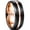 Black+Rose Gold, variant on Tungsten Ring for Men Women 4/6/8/10mm Black/Blue/Gold/Rose Gold/Silver Groove Wedding Bands Beveled Edges Engraved