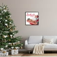 thumbnail image 2 of Stupell Industries Vintage Northpole Candy Santa Claus Graphic Art Black Framed Art Print Wall Art, Design by The Saturday Evening Post, 2 of 7