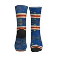 thumbnail image 2 of Athletic Socks Retro Cape Verde Flag Sport Running Calf Socks Crew Socks for Men Women, 2 of 7