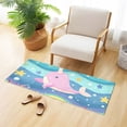 thumbnail image 2 of Bath Mat Soft Plush Non-Slip Absorbent Bathroom Rugs 39"x20" Cute Narwhal Whale, 2 of 8