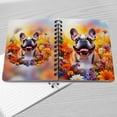 thumbnail image 4 of Welcome Spring Summer French Bulldog Portrait Flower Blue Sky Spiral Bound Journal Dog Lover Gifts 5x7in Spiral Notebook - 12001, 4 of 5