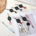 thumbnail image 7 of Geyoga 6 Pcs Retractable Pen Holders Retractable Badge Reel with Pen Pencil Clips for Lanyard Nurses ID Badge Doctor Teacher Student Employee Office Medical Workers Supplies, 7 of 7