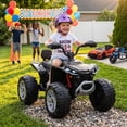 thumbnail image 3 of MUKIDY 24V Kids ATV 4-Wheeler, 24 Volt Ride on Toy for 3-8 Kid w/ 2x200W Motor, 5Mph Max Speed - Black, 3 of 9