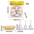 thumbnail image 2 of 6PCS Easter Hanging Eggs, Multicolored Plastic Easter Egg Hanging Ornaments, Colorful for Easter Tree Basket Decor Party Favors Supplies Home, 2 of 8