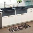 thumbnail image 2 of SoHome Cozy Living Wine Collection Runner Anti-Fatigue Kitchen Mat, Brown/Red, 17.5"x55", 2 of 9