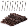 thumbnail image 1 of 100 Horquillas para el cabello marrones Horquillas con caja para Mujer Señora Niñas Niños Horquilla para el cabello Onda invisible Pasador Horquilla Cabello a granel..., 1 of 4