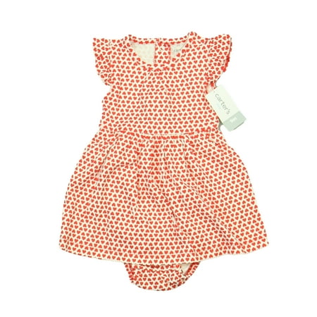 

Pre-owned Carter s Girls White | Red Hearts Dress size: 3 Months