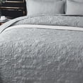 thumbnail image 4 of TOPCHANCES Quilted Quilt Set, 3 Piece Lightweight Queen Bedspread with 2pcs Pillowcase ( Grey ), 4 of 7
