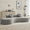 Gray, variant on 105.5'' Curved Cloud Couch with 2 Pillows, Modern 4-Seater Extra Deep & Wide Seat Boneless Couch, Corduroy Fabric, No Assembly Required, Oversized Sectional Sofa for Living Room