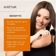 Kativa Brazilian Keratin Hair Straightening Kit – 12-Week Salon Treatment with Argan Oil, Shea Butter & Keratin – Frizz-Free, Silky, Straight Hair – Formaldehyde-Free & Safe for All Hair Types