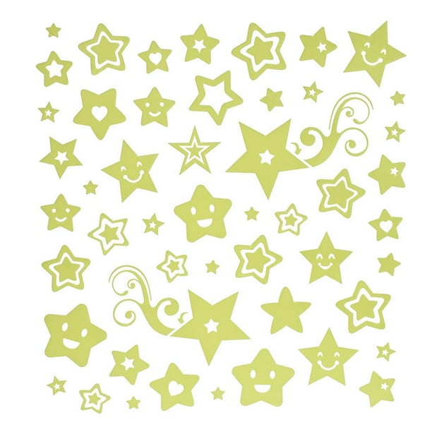 Glow In The Dark Star Stickers, 50Piece