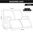 thumbnail image 2 of SUSUZI Recliner Loveseat Slipcover 6 Pieces Dual Recliner Sofa Covers for 2 Seat Dual Reclining Loveseat Couch Stretch Soft Jacquard Pattern Furniture Protector with Elasticity, Black, 2 of 10