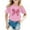 Pink, variant on Xuewenshw Children's Casual Letter Pattern Print Multicolor Round Neck Short Sleeves I Am The Big Sister T Shirt for Toddler Girls