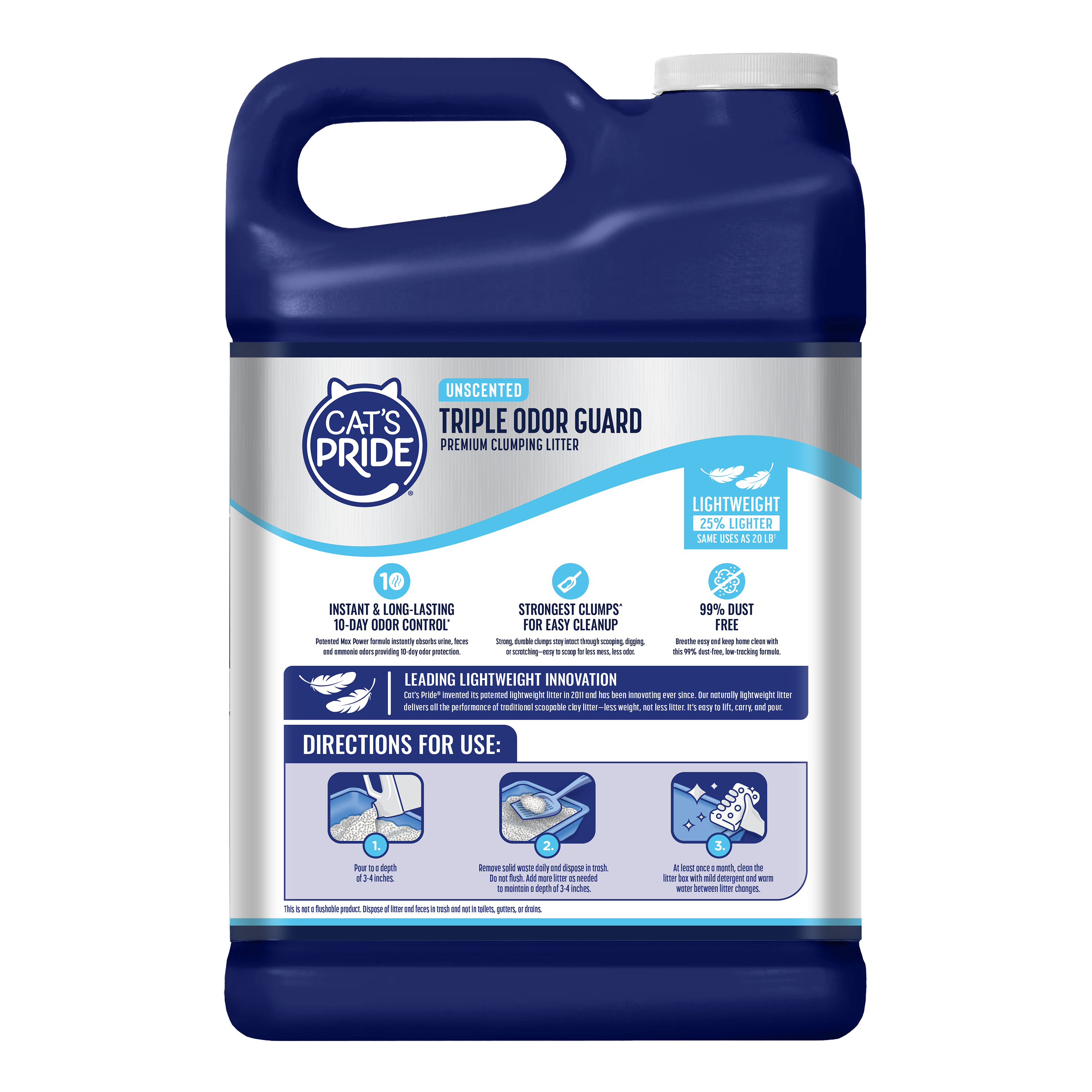 Cat's Pride Max Power Triple Odor Guard Litter, 15 lb Jug photo 3