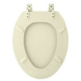thumbnail image 3 of Elongated Wood Toilet Seat, Bone - 19 Inch - Fits All Elongated Size Fixtures - Easy to Install Fantasia by Achim Home Decor, 3 of 3