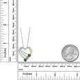 thumbnail image 6 of Gem Stone King 925 Silver and 10K Yellow Gold London Blue Topaz and Yellow Citrine and White Lab Grown Diamond Heart Pendant for Women | 1.02 Cttw | Gemstone November Birthstone | With 18 inch Chain, 6 of 6