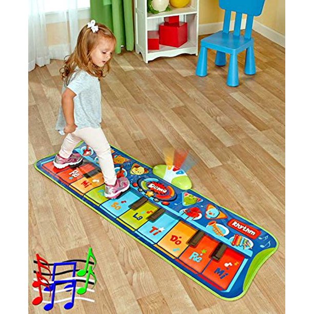 Fun Step To Play Junior Battery Operated Piano Mat With Flashing Lights And Demo Songs For Kids Ages 2 Walmart Com