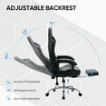 thumbnail image 5 of EDX Ergonomic Gaming Chair High Back Office Chair with Lumbar Support and Adjustable Armrests Swivel Racing Chair, Black and Gray, 5 of 9