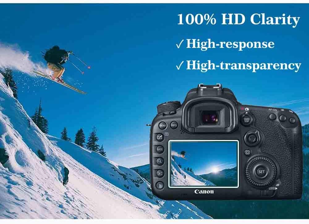 Screen Protector for Canon EOS 6D Mark II / 7D Mark II Camera & Hot Shoe Cover, 0.3mm 9H Hardness Tempered Glass - image 4 of 4