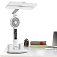 thumbnail image 5 of Lámpara de escritorio LED que cuida los ojos, lámpara de mesa multifuncional con doble pantalla, lámpara de escritorio con doble cabezal, luz de estudio recargable con 3 modos de color, 5 of 5