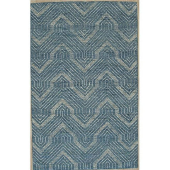 EORC T181BL8X10 8 x 10 ft. Spring 2020 Contemporary Wool Area Rug, Blue