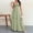 *Green, variant on U Women's Summer Halter V Neck Tie Knot Backless Beach Dresses ,A-Line Casual Maxi Dresses for Vacation White,Womens Plus S