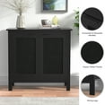 thumbnail image 3 of Eumyviv Black Accent Sideboard Cabinet with 2 Rattan Doors, Adjustable Storage for Bedroom or Living Room, 3 of 7