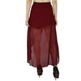 thumbnail image 4 of Bimba Women Asymmetrical Georgette Skirt Half lined High Low Sheer Skirt, 4 of 5