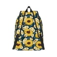 thumbnail image 2 of Naloa Sunflowers Canvas Backpack for Men Women Rucksack Casual Travel Daypack College Tote Satchel Bookbag for Teens-Small, 2 of 7