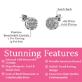 thumbnail image 3 of Cate & Chloe Remy 18k White Gold Plated Cluster Stud Earrings with Swarovski Crystals for Women, 3 of 9