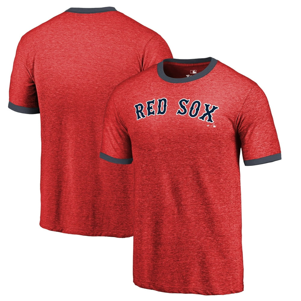 Boston Red Sox Fanatics Branded Refresh Ringer Team Wordmark T-Shirt ...