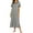 Gray, variant on DJskiyers Womens Long Nightgown Casual Sleep Dress Comfy Nightshirt Short Sleeve Loungewear Plus Size Sleepwear with Pockets