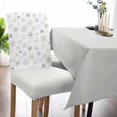thumbnail image 6 of Chair Covers for Dining Room Set of 8,Winter Christmas Gold Snowflakes Stretch Seat Protector Removable Washable Chairs Slipcovers for Kitchen Banquet Wedding Hotel,Red, 6 of 6