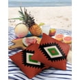 thumbnail image 3 of Pack of 2 Outdoor Pillow Covers, Boho Black White and Green Geometric Moroccan Farmhouse Red Waterproof Square Throw Pillowcase Cushion Decorative Pillow Covers for Couch Patio Tent, 26x26 in, 3 of 6