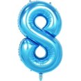 thumbnail image 1 of Yanonmyfd Globos de 40 pulgadas de números de papel de aluminio para helio, globos para fiestas de cumpleaños, banquetes, decoración digital (ROSEGOLD1),AZUL8, 1 of 18
