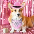 thumbnail image 6 of Dalrosia Dogs Cat Pet Cowboy Costume Cowboy Hat with Bandana Set for Halloween, Christmas, Holiday, Party, Cosplay, 6 of 6