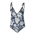 thumbnail image 3 of TrendVibe365 One Piece Swimsuit Women Romper Boyshorts One Shoulder Bathing Suits Modest Hawaiian Beach Floral Retro Vintage Cutout Boyshort Swimwear Sexy Slimming Beachwear, 3 of 4