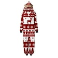 thumbnail image 3 of Odeerbi Christmas Onesie Pajamas for Family Holiday Sleep Jumpsuit Long Sleeve Family Christmas Pajamas Matching Sets Mom Printed Loungewear Jumpsuit Sleepwear Xmas PJs Set Red, 3 of 8