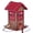 Red Roof & Red Window, variant on Kingsyard Farmhouse Wild Bird Feeder Metal Bird House Feeders for Outdoors Hanging 0.8lb Seed Capacity Unique Bird Feeders for Cardinal Finch Garden Yard Decoration