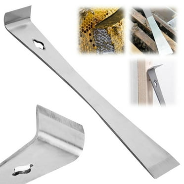NEIKO 2-Piece Pry Bar Set - 6.5" & 9.5" Stainless Steel Flat Bars With Hex Cutouts