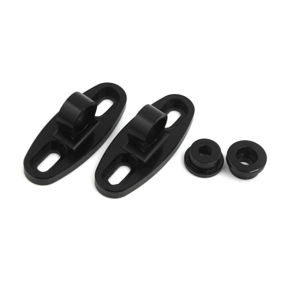 Unique Bargains 2pcs Black CNC Aluminum Alloy Motorcycle Rearview Mirror Fairing Adapters Holder