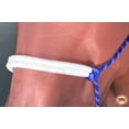 thumbnail image 3 of 16BH Western Horse Tack Braided Poly Rope Halter Lead White Blue Rawhide, 3 of 5