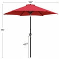 thumbnail image 4 of Yaheetech 9ft 6 Ribs Patio Umbrella with Push Button Tilt, Red, 4 of 8