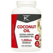 Ketologic Coconut Oil (180 softgels) (1,000MG Coconut Oil per Serving)
