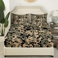 thumbnail image 3 of Erosebridal Camouflage Bed Sheets Set Twin Size for Teens, Square Geometry Bed Sheets Twin, Army Camo Theme Decor, 3 of 7