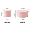thumbnail image 4 of Caja de silicona dura para almuerzo, contenedor portátil para ensalada con tapa. Rosa 250ml, 4 of 4